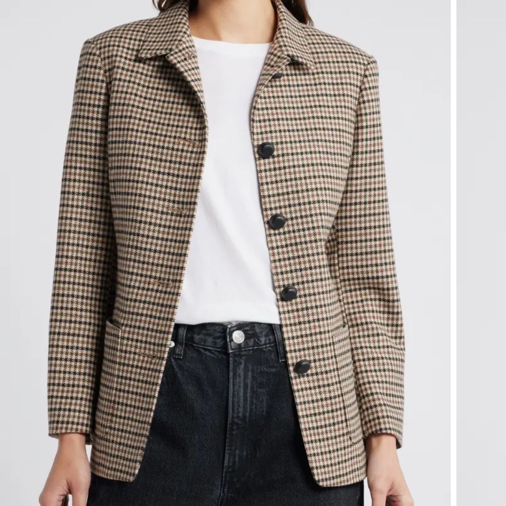Rag & Bone Drew Italian houndstooth blazer